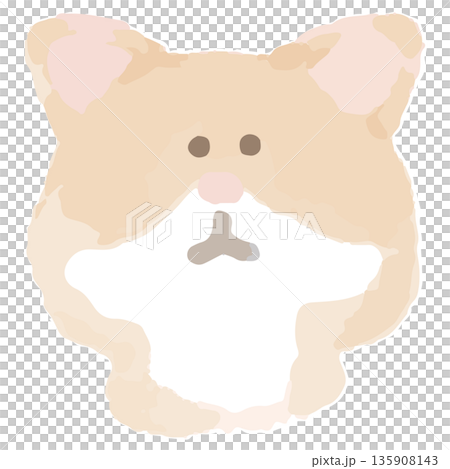 ふんわり水彩どうぶつアイコン｜ねこ 135908143
