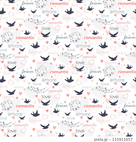 romantic seamless pattern 135911057