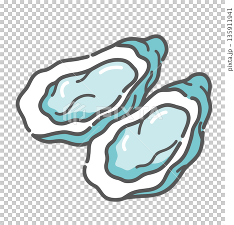 牡蠣(カキ)のイラスト(亜鉛豊富な食材/貝類) 牡蠣(カキ)のイラスト(亜鉛豊富な食材/貝類) 135911941