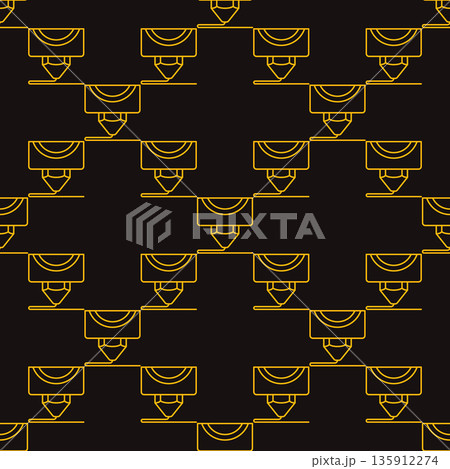 3D Printer Nozzle vector Printing Technology outline seamless pattern 135912274