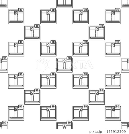Vector 3D Printer linear simple seamless pattern 135912309