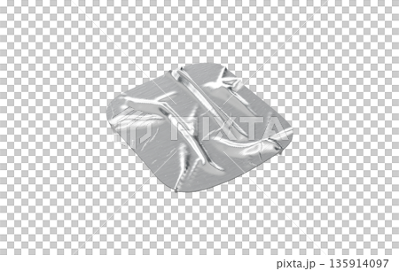 Blank silver square adhesive crumpled tape mockup png, transparent background, 3d rendering. Empty insulating tool for sticking mock up, cut out. Clear rugose attached label for repair template. Blank silver square adhesive crumpled tape mockup png, transparent background, 3d rendering. Empty insulating tool for sticking mock up, cut out. Clear rugose attached label for repair template. 135914097