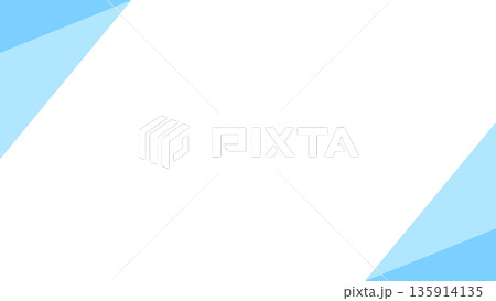 水色幾何学図形フレーム 135914135