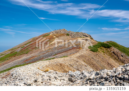 小蓮華山（大日岳）の山頂　白馬大池～北アルプス白馬岳縦走登山 135915159