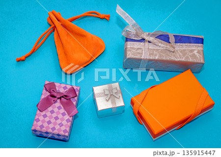Colorful present gift boxes 135915447