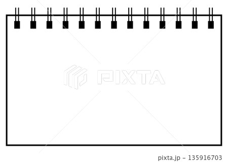 白紙のリングノート、メモ帳の背景 135916703