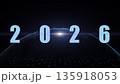 未来社会の幕開けを示す2026年のテクノロジービジュアル 135918053