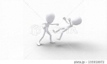 喧嘩する二人の男性 クレイモデル 喧嘩する二人の男性 クレイモデル 135918072