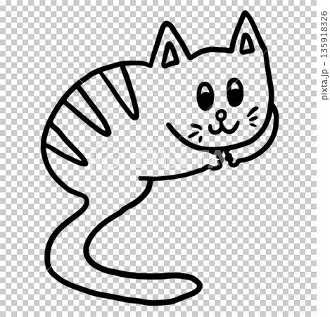 Hand drawn outlines of cat body shape for colouring book, decoration, kitten cartoon, characters, comic, mascot, stickers, tattoo, pet shop, vet, animal, home decor, house, yard, playtime, brooch, pin Hand drawn outlines of cat body shape for colouring book, decoration, kitten cartoon, characters, comic, mascot, stickers, tattoo, pet shop, vet, animal, home decor, house, yard, playtime, brooch, pin 135918326