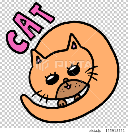 Hand drawn illustrations of cat and CAT letters for decoration, kitten cartoon, characters, comic, mascot, stickers, tattoo, pet shop, vet, animal, home decor, house, yard, playtime, brooch, pin, icon Hand drawn illustrations of cat and CAT letters for decoration, kitten cartoon, characters, comic, mascot, stickers, tattoo, pet shop, vet, animal, home decor, house, yard, playtime, brooch, pin, icon 135918331