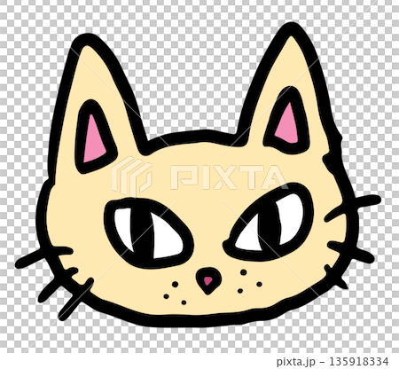 Hand drawn illustrations of grumpy cat head shape for decoration, kitten cartoon, characters, comic, mascot, stickers, tattoo, pet shop, vet, animal, home decor, house, yard, playtime, brooch, icon Hand drawn illustrations of grumpy cat head shape for decoration, kitten cartoon, characters, comic, mascot, stickers, tattoo, pet shop, vet, animal, home decor, house, yard, playtime, brooch, icon 135918334