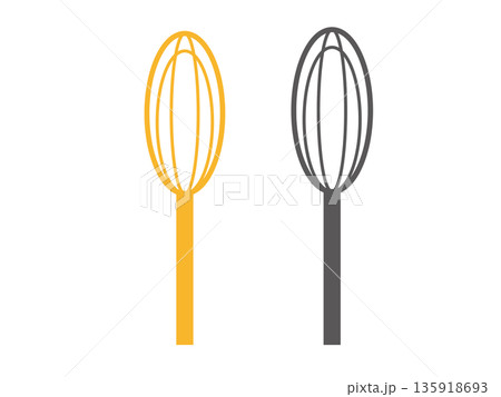 泡立て器のアイコンのイラストのセット 135918693