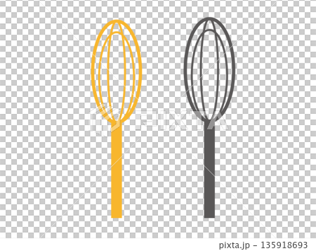 泡立て器のアイコンのイラストのセット 135918693