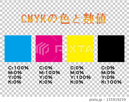 CMYK numerical illustration material set 2 135919259