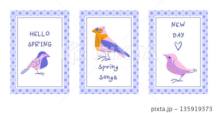 Spring Birds Greeting Card Set Spring Birds Greeting Card Set 135919373