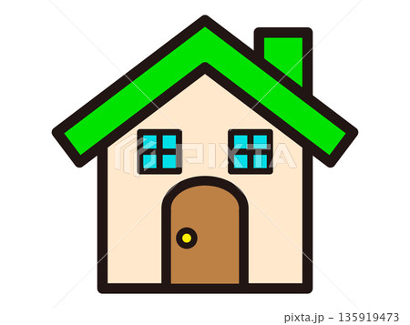 シンプルな家のアイコンのイラスト素材 135919473