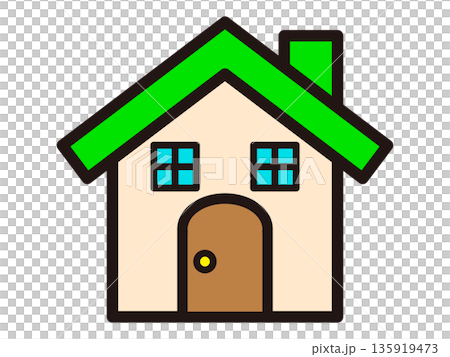 シンプルな家のアイコンのイラスト素材 135919473