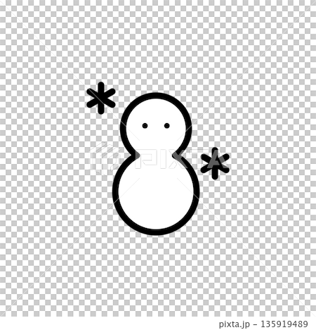 簡單的彩色天氣圖標，雪人，水晶 135919489