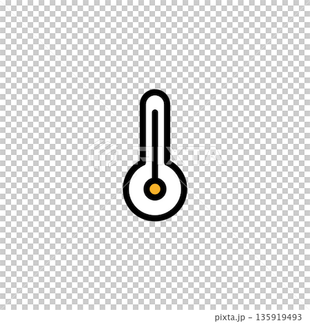 シンプルなカラー天気アイコン 気温計 シンプルなカラー天気アイコン 気温計 135919493