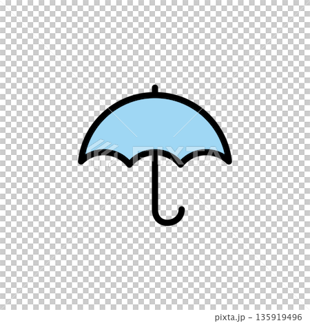 シンプルなカラー天気アイコン 雨 傘 シンプルなカラー天気アイコン 雨 傘 135919496