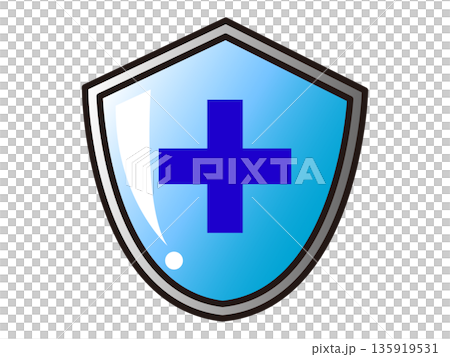 Simple shield icon illustration 2 135919531