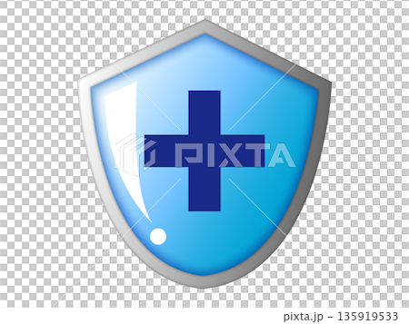 Simple shield icon illustration material Simple shield icon illustration material 135919533