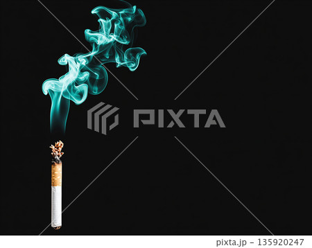 Swirling movement of smoke. Smoke from cigarettes is harmful to health. AI Generated. Swirling movement of smoke. Smoke from cigarettes is harmful to health. AI Generated. 135920247
