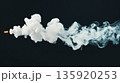 Graphic smoke on dark background. White graphic smoke. AI Generated. 135920253