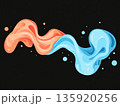 Abstract colorful smoke or mist background composition. Graphic smoke. AI Generated. 135920256