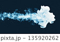 Graphic smoke on dark background. White graphic smoke. AI Generated. 135920262