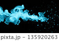 Graphic smoke on dark background. White graphic smoke. AI Generated. 135920263