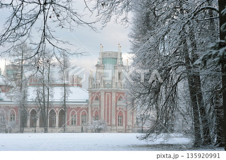 landscape in Tsaritsyno Park in Moscow landscape in Tsaritsyno Park in Moscow 135920991