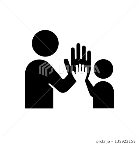 Encouraging Success High Five Icon Encouraging Success High Five Icon 135922155