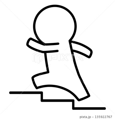 階段を駆け上がる人物のイラスト 階段を駆け上がる人物のイラスト 135922767