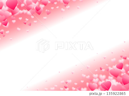 Valentine's Day greeting card or frame, with pink and red blurred hearts sprayed. Love themed banner for Febryary, 14 couples holiday celebration. Valentine's Day greeting card or frame, with pink and red blurred hearts sprayed. Love themed banner for Febryary, 14 couples holiday celebration. 135922865