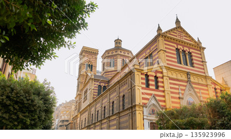 Big colorful church in the coptic Cairo, Egypt 135923996