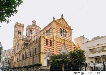 Big colorful church in the coptic Cairo, Egypt Big colorful church in the coptic Cairo, Egypt 135923998