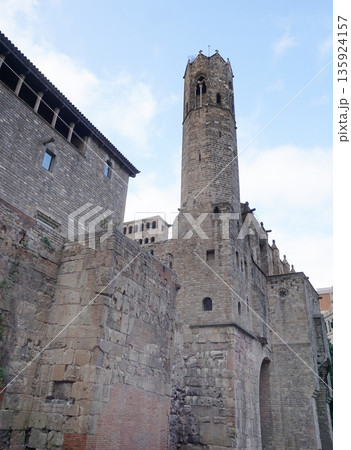 Barcelona, Spain - the remains of the Roman Walls of Barcelona Muralla romana de Barcelona 135924157
