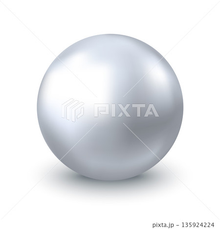 Chrome, silver or aluminum  3d sphere. 135924224