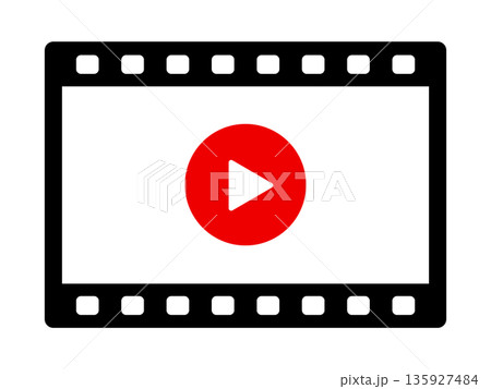 動画ファイルのアイコン（動画再生マーク） 135927484