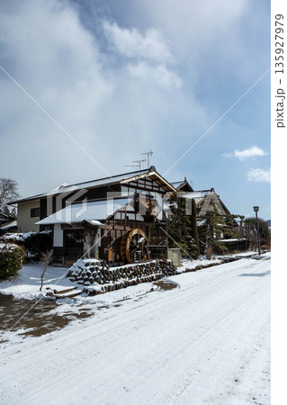 冬のたくみの里 水車小屋 群馬県 冬のたくみの里 水車小屋 群馬県 135927979
