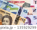 Closeup of Sierra Leone money a business background 135929299