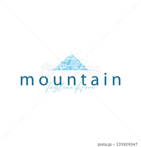 Powerful iceberg mountain logo inspired by nature extremes 135929347