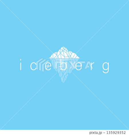 Abstract iceberg mountain logo inspired by arctic beauty 135929352