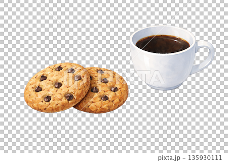 餅乾和咖啡下午茶套裝插圖 餅乾和咖啡下午茶套裝插圖 135930111