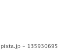 白い線だけのマウスポインタがクリックするシンプルなイラスト 135930695