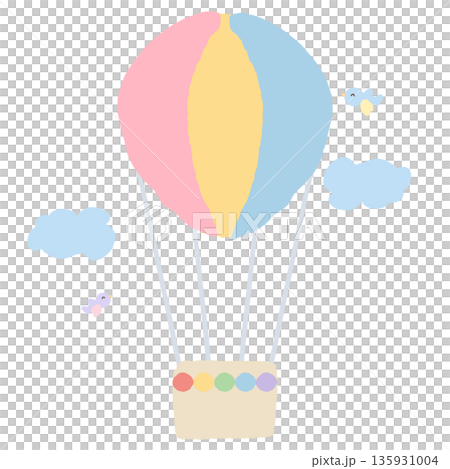 幼兒園和托兒所適用的簡易插畫剪紙系列 | 氣球 幼兒園和托兒所適用的簡易插畫剪紙系列 | 氣球 135931004