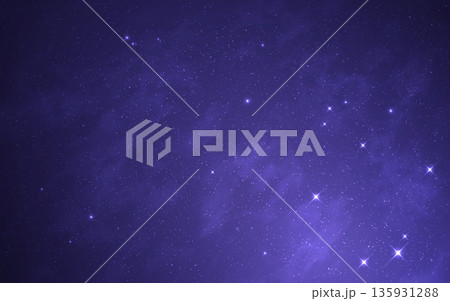 Nebula space background. Color stardust galaxy with stars. Cosmos wallpaper with beautiful gradient. Deep color universe texture. Futuristic outer space. Vector illustration 135931288