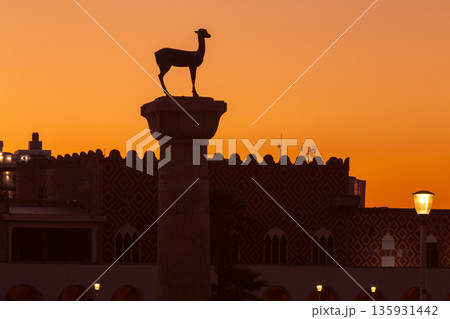 Deer Statue at Sunset in Rhodes, Greece Deer Statue at Sunset in Rhodes, Greece 135931442
