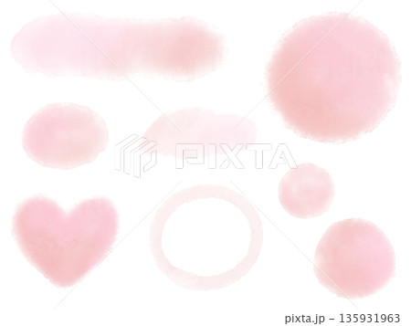 ナチュラル水彩のあしらい背景素材 ナチュラル水彩のあしらい背景素材 135931963